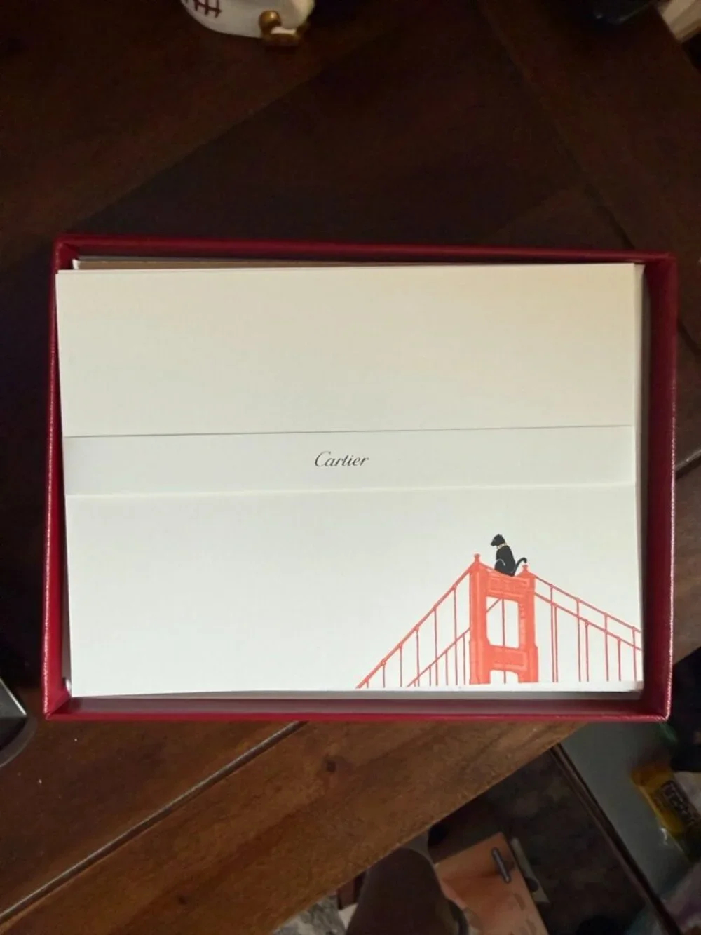 Rare Cartier San Francisco Boutique Stationary Set – Panthère Golden Gate Bridge